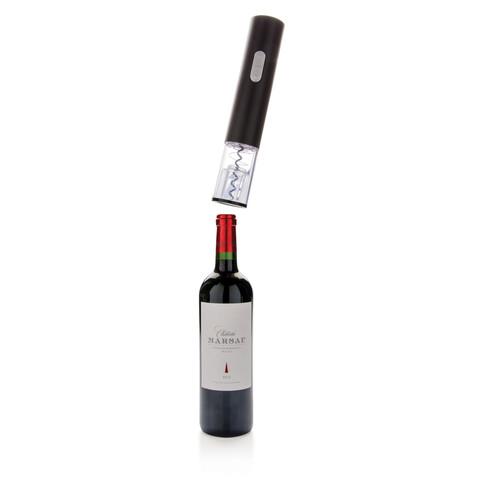 Elektronischer Weinöffner - Batterie betrieben schwarz bedrucken, Art.-Nr. P911.411