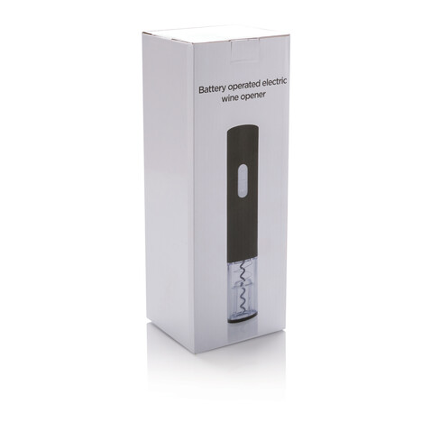 Elektronischer Weinöffner - Batterie betrieben schwarz bedrucken, Art.-Nr. P911.411