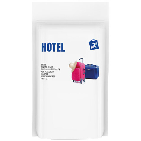 MyKit Hotel in Papiertasche, weiss bedrucken, Art.-Nr. 1Z261601 MyKit Hotel in Papiertasche, weiss bedrucken, Art.-Nr. 1Z261601