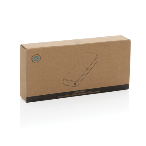FlashCharge 20.000mAh Fast-Charge Powerbank aus RCS rPlastik schwarz bedrucken, Art.-Nr. P322.481 FlashCharge 20.000mAh Fast-Charge Powerbank aus RCS rPlastik schwarz bedrucken, Art.-Nr. P322.481