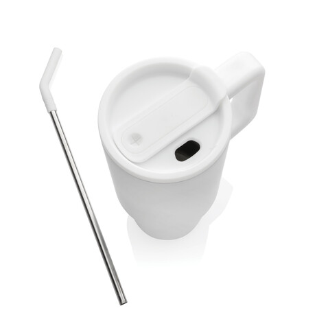 Embrace Deluxe Becher aus RCS recyceltem Edelstahl 900ml weiß bedrucken, Art.-Nr. P437.3003 Embrace Deluxe Becher aus RCS recyceltem Edelstahl 900ml weiß bedrucken, Art.-Nr. P437.3003