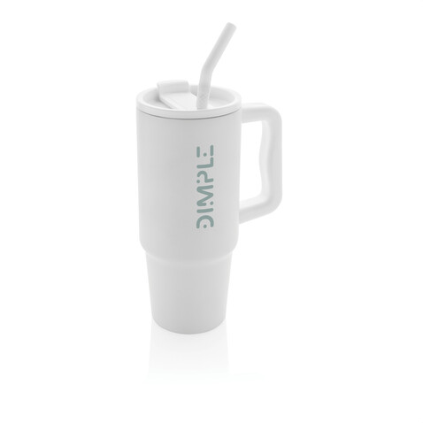 Embrace Deluxe Becher aus RCS recyceltem Edelstahl 900ml weiß bedrucken, Art.-Nr. P437.3003 Embrace Deluxe Becher aus RCS recyceltem Edelstahl 900ml weiß bedrucken, Art.-Nr. P437.3003