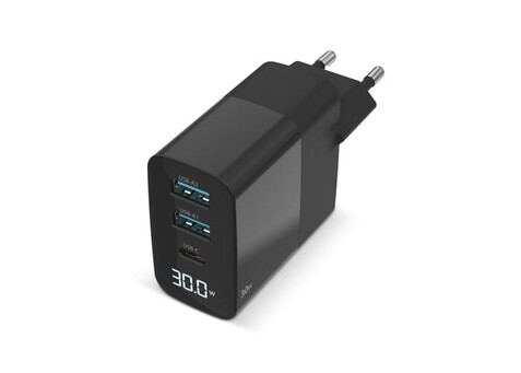 Sitecom CH-1001 30W GaN Power Delivery Wall Charger with LED display - Schwarz bedrucken, Art.-Nr. LT40600-N0002 Sitecom CH-1001 30W GaN Power Delivery Wall Charger with LED display - Schwarz bedrucken, Art.-Nr. LT40600-N0002