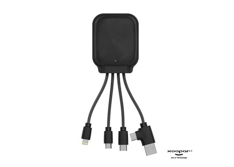 4001 | Xoopar Iné Gamma NFC Powerbank with Charging cables 3000mAh - Schwarz bedrucken, Art.-Nr. LT41014-N0002