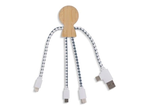 Xoopar Mr. Bio Bamboo Charging Cable - Natur bedrucken, Art.-Nr. LT41016-N0094 Xoopar Mr. Bio Bamboo Charging Cable - Natur bedrucken, Art.-Nr. LT41016-N0094
