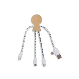 Xoopar Mr. Bio Bamboo Charging Cable - Natur bedrucken, Art.-Nr. LT41016-N0094
