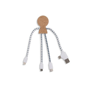 Xoopar Mr. Bio Cork Charging Cable - Natur bedrucken, Art.-Nr. LT41017-N0094