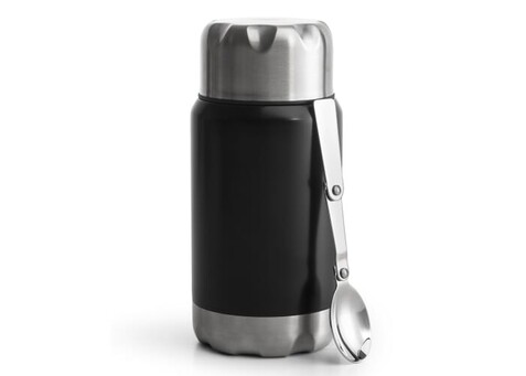 Sagaform Mark Lebensmittel-Thermoskanne 600ml - Schwarz bedrucken, Art.-Nr. LT52039-N0002 Sagaform Mark Lebensmittel-Thermoskanne 600ml - Schwarz bedrucken, Art.-Nr. LT52039-N0002
