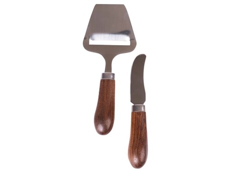 Sagaform Astrid Käseschneider und Buttermesser 2 Stück - Holz bedrucken, Art.-Nr. LT52048-N0093