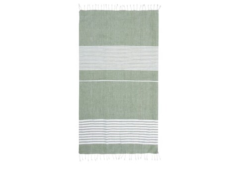 Sagaform Ella Hamam-Handtuch Bio-Baumwolle 145x250cm - Grün bedrucken, Art.-Nr. LT52051-N0031