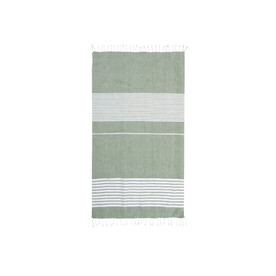 Sagaform Ella Hamam-Handtuch Bio-Baumwolle 145x250cm - Grün bedrucken, Art.-Nr. LT52051-N0031
