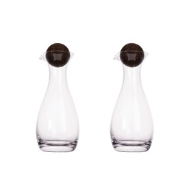Sagaform Nature Öl-/Essigkaraffen mit Korkstopfen 2-tlg. 300ml - Transparent bedrucken, Art.-Nr. LT52203-N0004