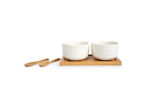 Sagaform Ellen Schüsselset mit Löffeln 170ml - Weiss bedrucken, Art.-Nr. LT52217-N0001