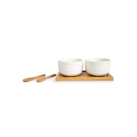 Sagaform Ellen Schüsselset mit Löffeln 170ml - Weiss bedrucken, Art.-Nr. LT52217-N0001
