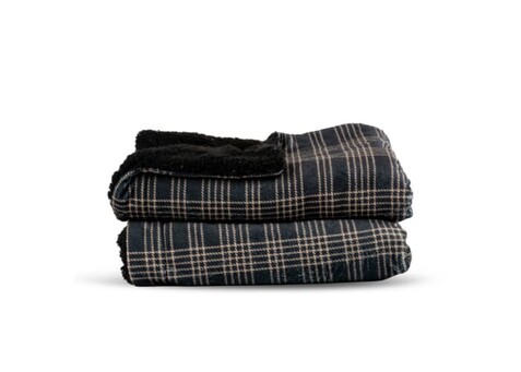 Sagaform Rut Fleece kariert - Schwarz bedrucken, Art.-Nr. LT52227-N0002 Sagaform Rut Fleece kariert - Schwarz bedrucken, Art.-Nr. LT52227-N0002