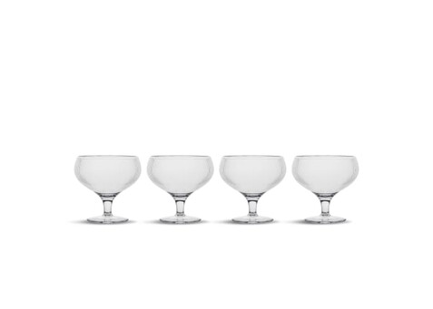 Billi Coupe Glas, 4er-Set aus rPET - Transparent bedrucken, Art.-Nr. LT52246-N0004