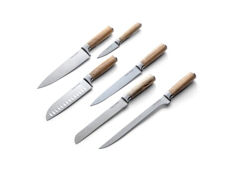 Orrefors Jernverk Messerset 6-teilig - Holz bedrucken, Art.-Nr. LT54024-N0093 Orrefors Jernverk Messerset 6-teilig - Holz bedrucken, Art.-Nr. LT54024-N0093