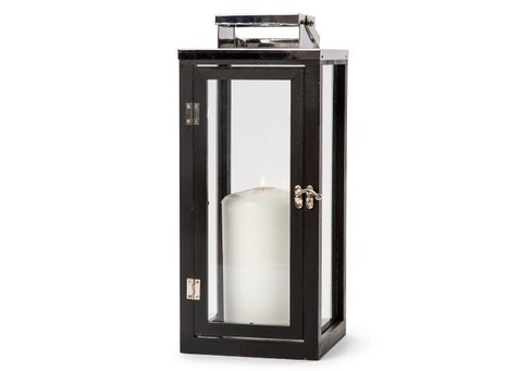 Orrefors Jernverk Laterne aus Holz - Schwarz bedrucken, Art.-Nr. LT54029-N0002
