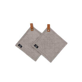 Kosta Linnewäfveri 2er-Pack Topflappen - Grau bedrucken, Art.-Nr. LT54510-N0061