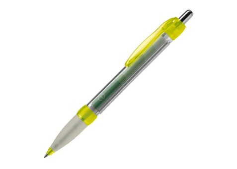 Banner Pen Transparent - Transparent / Gelb bedrucken, Art.-Nr. LT80388-N0441