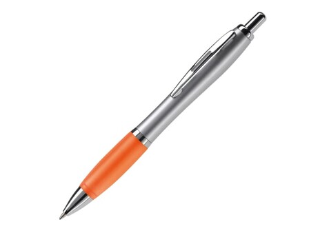 Kugelschreiber Hawaï Silver - Silber / Orange bedrucken, Art.-Nr. LT80422-N0526 Kugelschreiber Hawaï Silver - Silber / Orange bedrucken, Art.-Nr. LT80422-N0526