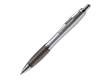 Kugelschreiber Hawaï Silver - Silber / Schwarz bedrucken, Art.-Nr. LT80422-N0502