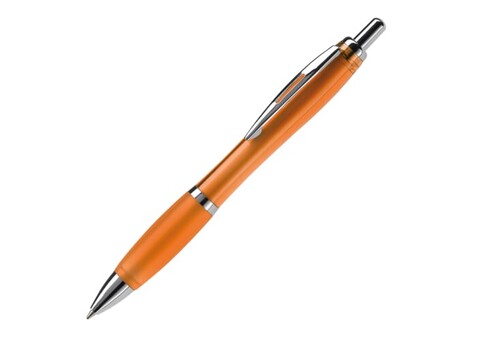 Kugelschreiber Hawaï transparent - Transparent / Orange bedrucken, Art.-Nr. LT80423-N0426