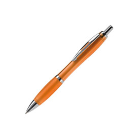 Kugelschreiber Hawaï transparent - Transparent / Orange bedrucken, Art.-Nr. LT80423-N0426