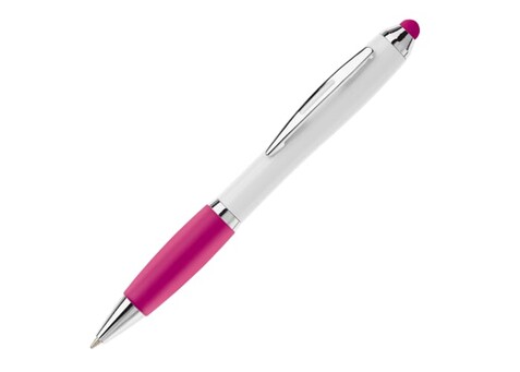 Kugelschreiber Hawaï Stylus weiß - Weiss / Rosa bedrucken, Art.-Nr. LT80433-N0176 Kugelschreiber Hawaï Stylus weiß - Weiss / Rosa bedrucken, Art.-Nr. LT80433-N0176