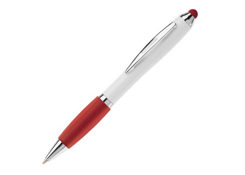 Kugelschreiber Hawaï Stylus weiß - Weiss / Rot bedrucken, Art.-Nr. LT80433-N0121 Kugelschreiber Hawaï Stylus weiß - Weiss / Rot bedrucken, Art.-Nr. LT80433-N0121