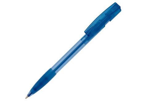 Kugelschreiber Nash Transparent mit Gummigriff - Transparent / Blau bedrucken, Art.-Nr. LT80802-N0411 Kugelschreiber Nash Transparent mit Gummigriff - Transparent / Blau bedrucken, Art.-Nr. LT80802-N0411