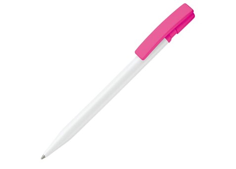 Kugelschreiber Nash Hardcolour - Weiss / Rosa bedrucken, Art.-Nr. LT80815-N0176 Kugelschreiber Nash Hardcolour - Weiss / Rosa bedrucken, Art.-Nr. LT80815-N0176