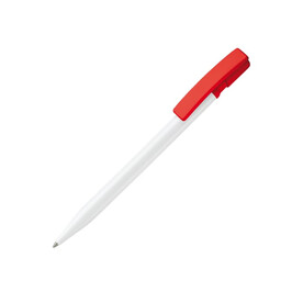 Kugelschreiber Nash Hardcolour - Weiss / Rot bedrucken, Art.-Nr. LT80815-N0121