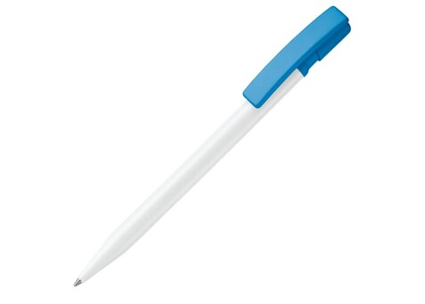 Kugelschreiber Nash Hardcolour - Weiss / Hellblau bedrucken, Art.-Nr. LT80815-N0112 Kugelschreiber Nash Hardcolour - Weiss / Hellblau bedrucken, Art.-Nr. LT80815-N0112