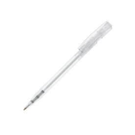 Kugelschreiber Nash Transparent - Transparent / Weiss bedrucken, Art.-Nr. LT80816-N0401