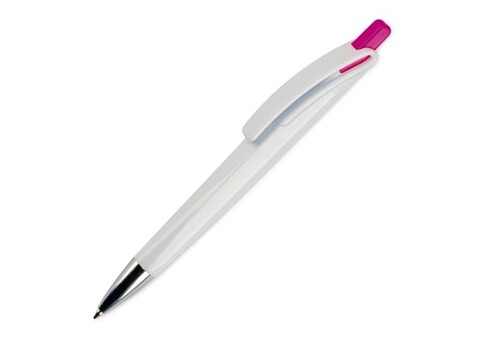 Kugelschreiber Riva Hardcolour - Weiss / Dunkelrosé bedrucken, Art.-Nr. LT80835-N0178 Kugelschreiber Riva Hardcolour - Weiss / Dunkelrosé bedrucken, Art.-Nr. LT80835-N0178