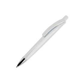 Kugelschreiber Riva Hardcolour - Weiss / Weiss bedrucken, Art.-Nr. LT80835-N0101
