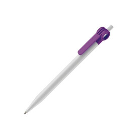 Kugelschreiber Futurepoint Hardcolour - Weiss / Purple bedrucken, Art.-Nr. LT80886-N0172