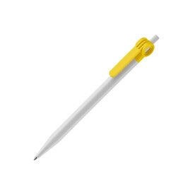 Kugelschreiber Futurepoint Hardcolour - Weiss / Gelb bedrucken, Art.-Nr. LT80886-N0141