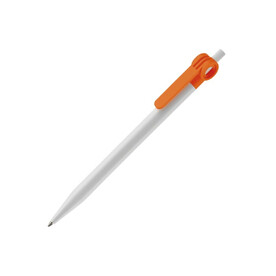Kugelschreiber Futurepoint Hardcolour - Weiss / Orange bedrucken, Art.-Nr. LT80886-N0126