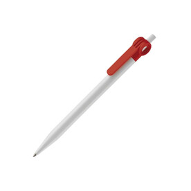 Kugelschreiber Futurepoint Hardcolour - Weiss / Rot bedrucken, Art.-Nr. LT80886-N0121