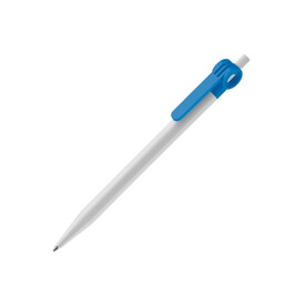 Kugelschreiber Futurepoint Hardcolour - Weiss / Hellblau bedrucken, Art.-Nr. LT80886-N0112