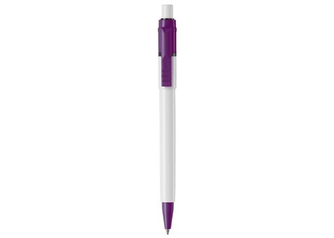 Kugelschreiber Baron Colour Hardcolour - Weiss / Purple bedrucken, Art.-Nr. LT80900-N0172 Kugelschreiber Baron Colour Hardcolour - Weiss / Purple bedrucken, Art.-Nr. LT80900-N0172