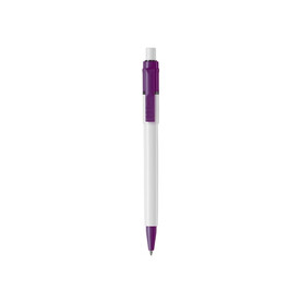 Kugelschreiber Baron Colour Hardcolour - Weiss / Purple bedrucken, Art.-Nr. LT80900-N0172