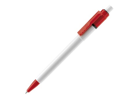 Kugelschreiber Baron Colour Hardcolour - Weiss / Rot bedrucken, Art.-Nr. LT80900-N0121 Kugelschreiber Baron Colour Hardcolour - Weiss / Rot bedrucken, Art.-Nr. LT80900-N0121