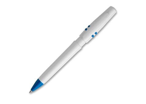 Kugelschreiber Nora hardcolour - Weiss / Blau bedrucken, Art.-Nr. LT80904-N0111 Kugelschreiber Nora hardcolour - Weiss / Blau bedrucken, Art.-Nr. LT80904-N0111