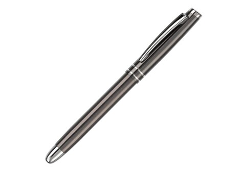 Aluminium Rollerball mit 2 Ringen - Dunkelgrau bedrucken, Art.-Nr. LT81155-N0060