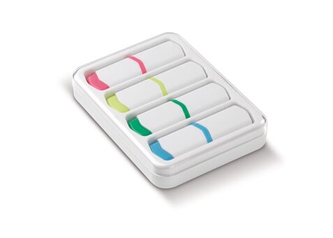 Textmarkter Set 4St. 75mm - Weiss bedrucken, Art.-Nr. LT81294-N0001