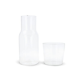 Karaffe 550ml und Trinkglas 250ml Set - Transparent bedrucken, Art.-Nr. LT82835-N0004