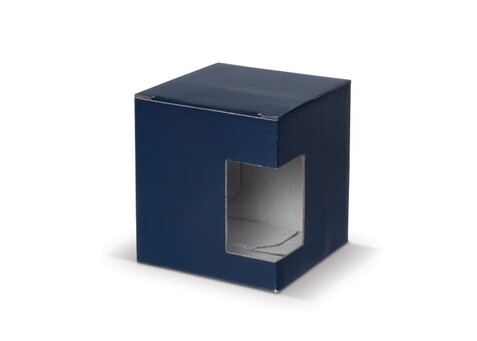 Verpackung Tassen mit Fenster - Blau bedrucken, Art.-Nr. LT83200-N0011 Verpackung Tassen mit Fenster - Blau bedrucken, Art.-Nr. LT83200-N0011